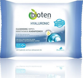Bioten Cleansing Wipes Hyaluronic 20 Τεμάχια