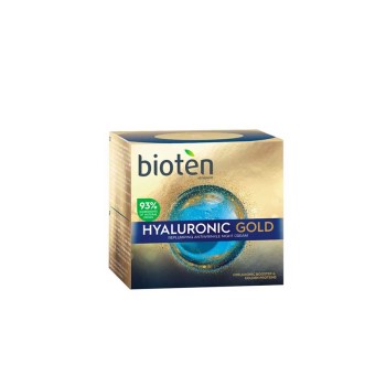 Bioten Hyaluronic Gold Αντιρυτιδική Κρέμα Νύχτας Αναδιαμόρφωσης 50ml