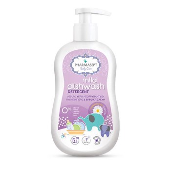 Pharmasept Baby Mild Dishwash 400ml – Ήπιο Καθαριστικό για Μπιμπερό, Πιπίλες & Βρεφικά Σκεύη