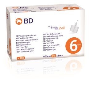 BD Thin Wall 31G x 6mm