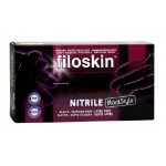 Γάντια Νιτριλίου Μαύρα Χωρίς πούδρα Nitrile Black FILOSKIN x100 XLarge