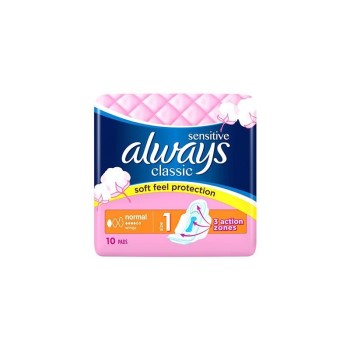 Always Sensitive classic soft feel normal x 10 τμχ