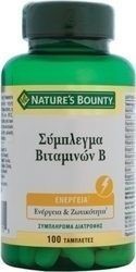 Nature's Bounty Σύμπλεγμα Βιταμινών Β  Bcomplex 100 ταμπλέτες