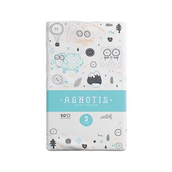 Agnotis Baby Diapers - Βρεφικές Πάνες Νο3 (4-9KG) 50 Τεμάχια