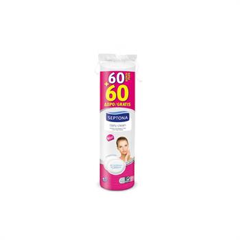 Septona Daily Clean Duo Cotton Pads - Στρογγυλοί Δίσκοι Ντεμακιγιάζ Διπλής Όψης (60 + 60)