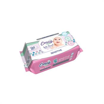 Omay Care Baby Wet Wipes Sensitive Μωρομάντηλα 120 Τεμάχια