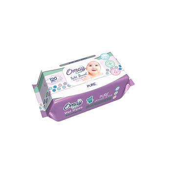 Omay Care Baby Wet Wipes Pure Μωρομάντηλα 120 Τεμάχια