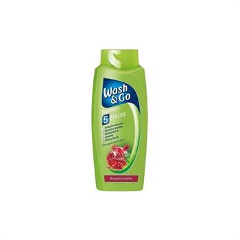 Wash & Go Shampoo Colored Με Εκχύλισμα Ροδιού για Βαμμένα Μαλλιά 700ml