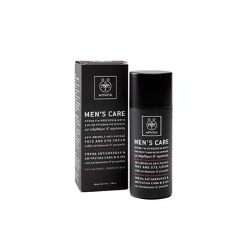 Apivita Men's Care Κρέμα Κατά Των Ρυτίδων & Κούρασης Για Το Πρόσωπο & Τα Μάτια Με Κάρδαμο & Πρόπολη 50ml