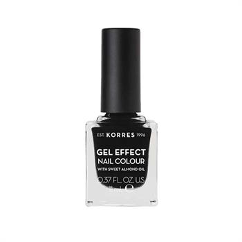 ΚΟΡΡΕΣ Βερνίκι Νυχιών Gel Effect Nail Color 100 Black Με Αμυγδαλέλαιο 11ml