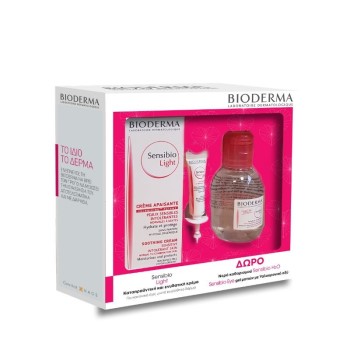 Bioderma Set Sensibio Light Cream 40ml & Δώρο Sensibio H2O Solution Micellaire 100ml & SENSIBIO Eye Gel Contour Des Yeux 2ml