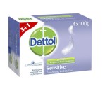 Dettol Sensitive Antibacterial Soap 4 x 100gr