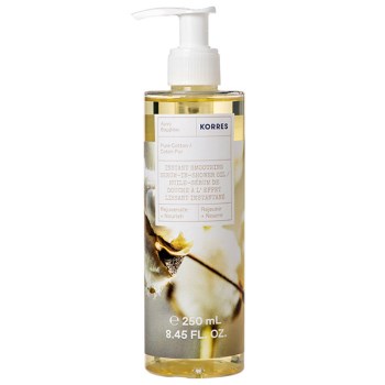 Korres Pure Cotton Instant Smoothing Serum in Shower Oil Ενυδατικο Serum-Oil Σωματος Αγνό Βαμβάκι, 250ml