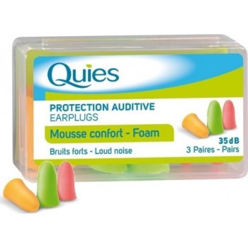 Pharmaq Quies Mousse Confort Foam Earplugs Ωτοασπίδες Μείωσης Θορύβου από Μαλακή Πολυουρεθάνη, 3 Ζεύγη