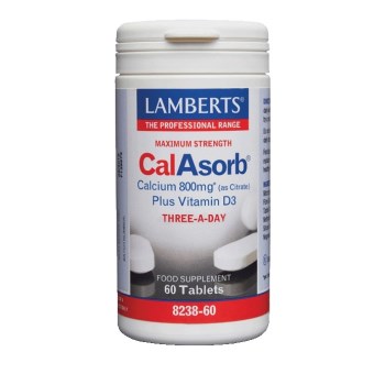 Lamberts CalAsorb Calcium 800mg Plus Vitamin D3 60tabs
