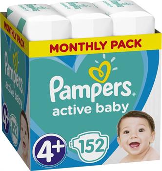 Pampers Active Baby Monthly Box Νο 4+ (10-15kg) 152τμχ