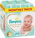 Pampers Premium Care Monthly Box No 3 (6-10 Kg) 204τμχ