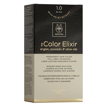 Apivita My Color Elixir 1.0 Μαύρο 50ml & Ενεργοποιητής χρώματος 75ml