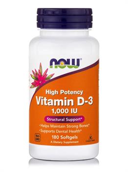 Now Foods D-3 1000 IU 180 μαλακές κάψουλες