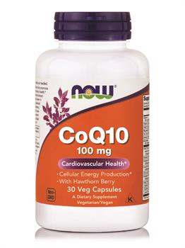 Now Foods CoQ10 100mg with Hawthorn Berry 30 φυτικές κάψουλες