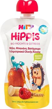 Hipp Φρουτοπολτός Μήλο, Μπανάνα, Βατόμουρα από Βιολογικά Φρούτα 100gr