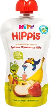 Hipp Hippis Φρουτοχυμός Φράουλα Μπανάνα Μήλο 100gr