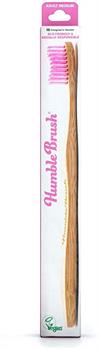 The Humble Co. Οδοντόβουρτσα Bamboo Medium Ενηλίκων, 1 τεμάχιο, Μωβ