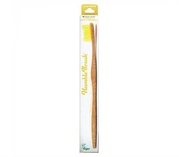 The Humble Co. Οδοντόβουρτσα Bamboo Medium Ενηλίκων, 1 τεμάχιο, Κίτρινο