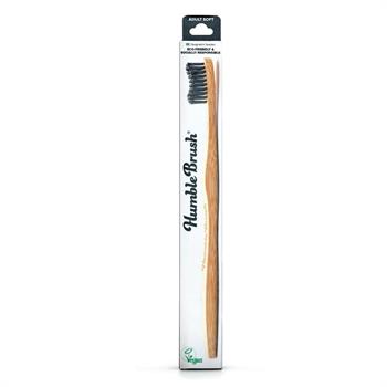 The Humble Co. Οδοντόβουρτσα Bamboo Medium Ενηλίκων, 1 τεμάχιο, Μαύρο