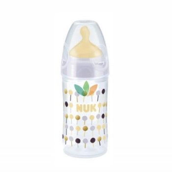 Nuk New Classic Πλαστικό Μπιμπερό Με Θηλή Καουτσούκ Από 0-6m 150ml