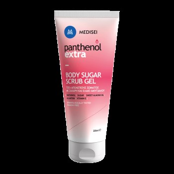 Medisei Panthenol Extra Body Sugar Scrub Gel Τζελ Απολέπισης Σώματος με Ζάχαρη & Έλαιο Αμυγδάλου, 200ml