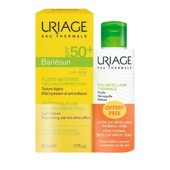 Uriage Set Bariesun Mat Fluide SPF50+ 50ml & Δώρο Uriage eau Micellaire Thermale 100ml