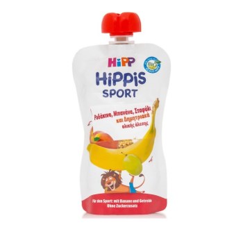 Hipp Hippis Sport Πουρές Ροδάκινο, Μπανάνα, Σταφύλι & Δημητριακά Ολικής Άλεσης Από 1 Έτους 120gr