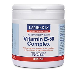 Lamberts Vitamin B-50 Complex Σύμπλεγμα Βιταμίνης B 250 Tabs