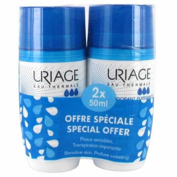 Uriage PROMO Deodorant Roll-On Power 3 Αντιιδρωτικό Αποσμητικό, 2 x 50ml