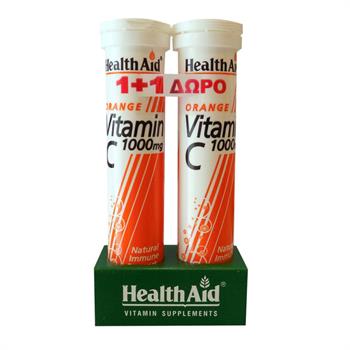 Health Aid Vitamin C 1000mg 40 αναβράζοντα δισκία Πορτοκάλι