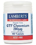 Lamberts GTF Chromium 200mcg 100 tabs