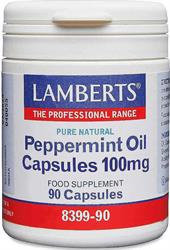 Lamberts Peppermint Oil 100mg 90caps – Συμπλήρωμα Διατροφής με Έλαιο Πιπερόριζας