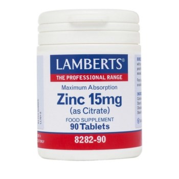 Lamberts Zinc Citrate 15mg Συμπλήρωμα Ψευδάργυρου, 90 tabs