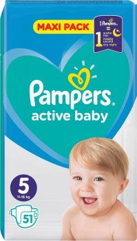 Pampers Active Baby No 5 (11-16kg) 51τμχ