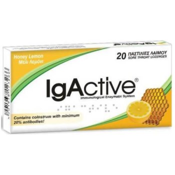 IgActive Honey & Lemon 20 Παστίλιες Λαιμού