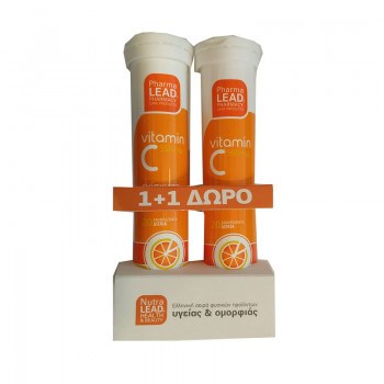 Pharmalead Vitamin C 1000mg 20 Αναβράζοντα Δισκία 1+1 Δώρο