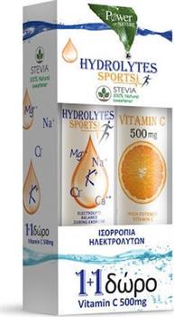 Power Health Hydrolytes Sports with Stevia 20 Αναβράζοντα Δισκία & Vitamin C 500mg 20 Αναβράζοντα Δισκία