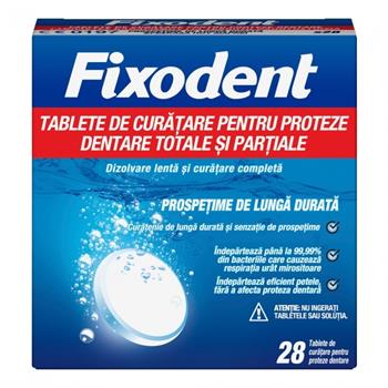 Fixodent Ταμπλέτες Καθαρισμού Για Ολικές & Μερικές Τεχνητές Οδοντοστοιχίες 28τμχ