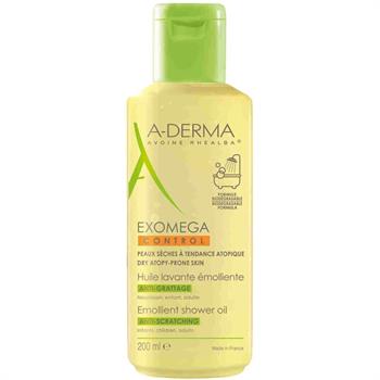 A-Derma Exomega Control Emollient Shower Oil Anti-Scratching 200ml 1Τεμάχιο