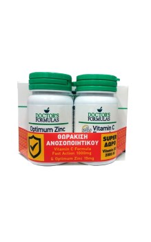 Doctor's Formulas Promo Optimum Zinc 30Veg Caps & Vitamin C 1000 Formula 30caps & Δώρο Vitamin D3 2000IU 60Caps