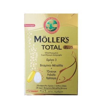 Moller's Total PLUS Ολοκληρωμένο Συμπλήρωμα Διατροφής 28caps+28tabs