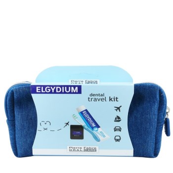 Dental Travel Kit με Οδοντόκρεμα 38ml & Οδοντόβουρτσα pocket & Νήμα Clinic Black 5m & ΔΩΡΟ Μπλε Νεσεσέρ