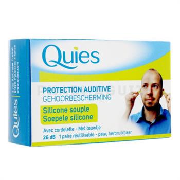 Quies Silicone Souple Earplugs Ωτοασπίδες Σιλικόνης με Κορδόνι 1 Ζευγάρι