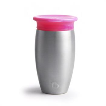 MUNCHKIN Miracle 360° Ανοξείδωτο Κύπελλο Ροζ Χρώμα, 296ml, 12m+
